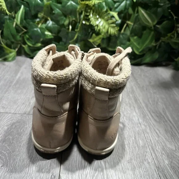 Taos Respect Womens Size 9 Taupe Leather Mid Zip Up Casual Hiking, Sneakers - Picture 5 of 10